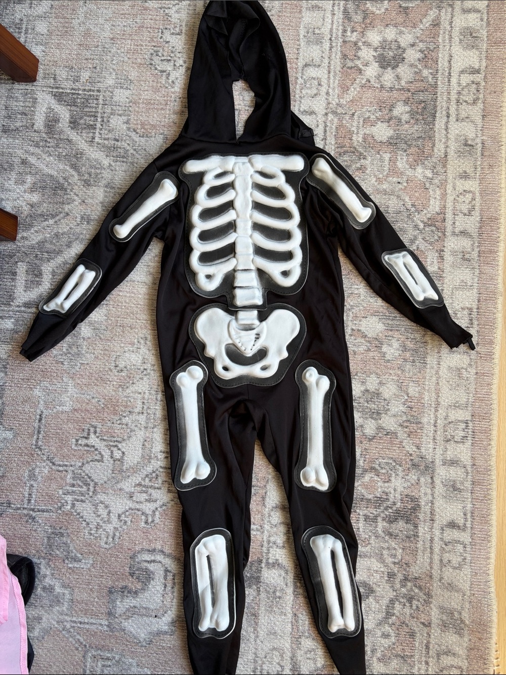 Target Kids Skeleton Jumpsuit with White 3D Bones 2T-3T jumpsuit only